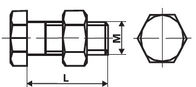 Болты углерода шестиугольника стальные и штуцеры чокнутого соединения фланца дуктильные железные поставщик
